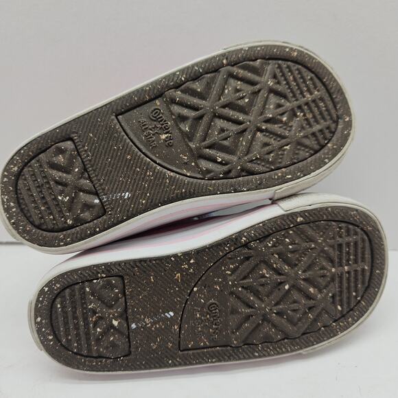 CONVERSE All Star Pink Canvas Unicorn Print Sneakers Low Top Toddler Girls Sz 7 - Picture 7 of 8